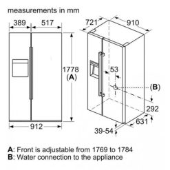 Kích thước tủ lạnh Bosch KAD92HBFP