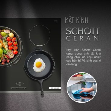 Mặt kính bếp từ Bosch 3 vùng nấu PIJ631BB5E lắp âm